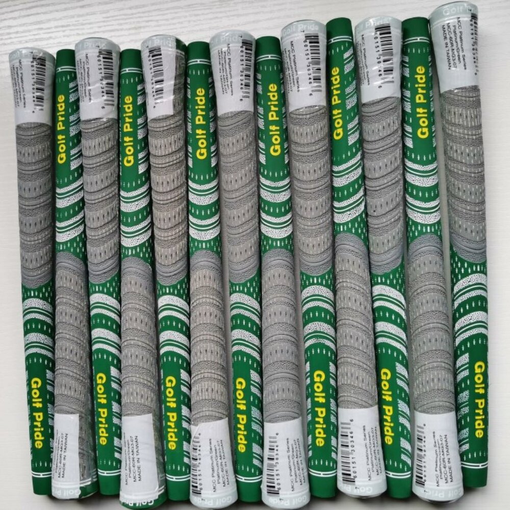 13Pcs Golf Pride Grips Set New MCC MultiCompound Platinum Green Grey Standard